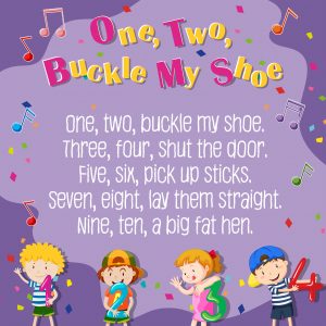 One two buckle my shoe Rhyming for children